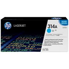 Mực in Laser màu HP 314A (Q7561A) Cyan - Màu xanh - Dùng cho HP CLj 2700, 2700N, 3000, 3000N, 3000DN In được 3,500 trang.