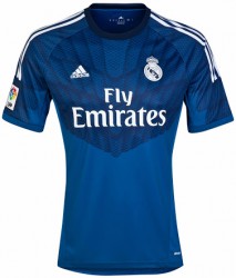 Bộ quần áo phông in chuyển nhiệt - Loại áo cầu thủ, áo số: Áo Bóng Đá Đội Tuyển Real Xanh
